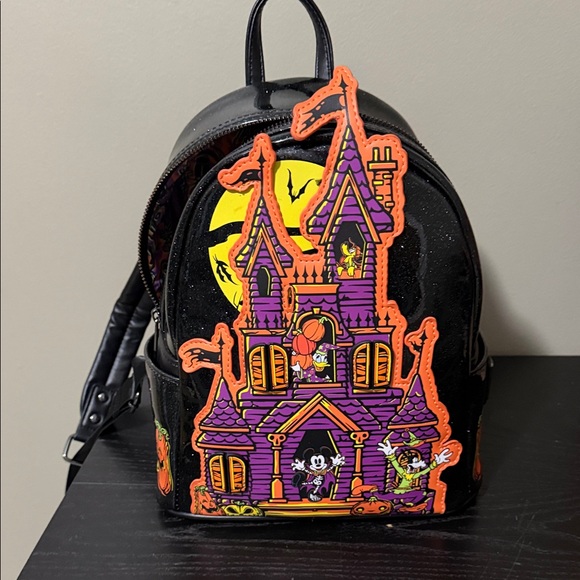Loungefly Handbags - Loungefly Black and Purple Halloween Backpack
